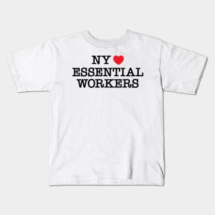 NY Loves Essential Workers Artwork Kids T-Shirt